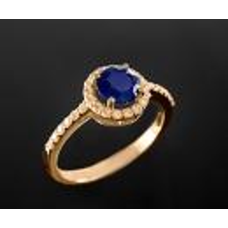 Золоте кільце з сапфіром (11824)