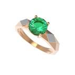 Золотое кольцо с изумрудом (11853)