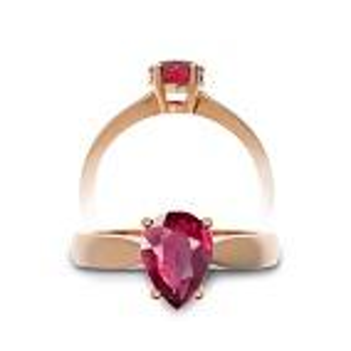 Золоте кільце з рубіном (12151)