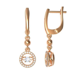 Золоті сережки з діамантом (22942)