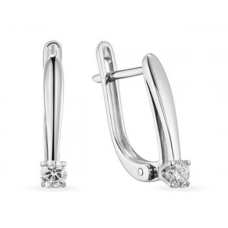 Сережки з діамантами з білого золота (с2648)
