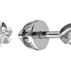 Золоті сережки-пусети з діамантом (с2654)