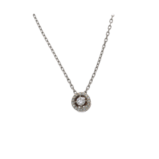 Цепь-колье Бриллиантовая из белого золота (058б)