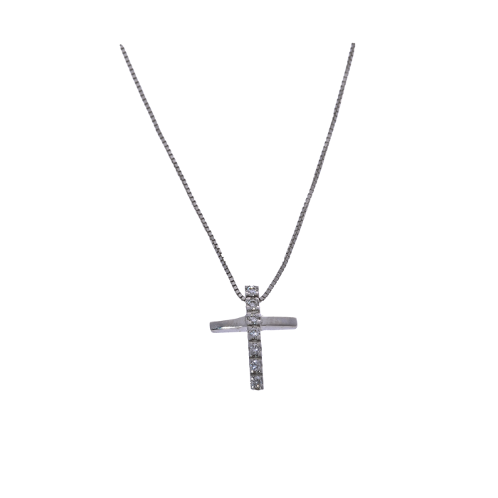 Цепь-колье Бриллиантовая из белого золота (35068еббр)