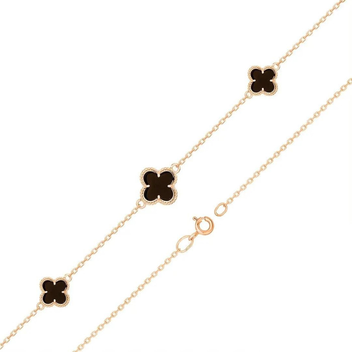 Браслет Van Cleef с агатом красное золото (1б015/67б)