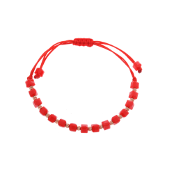 Браслет шамбала красный из красного золота (5/024/1кр)