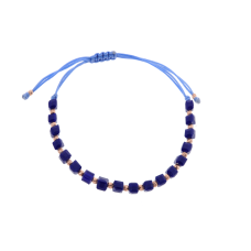 Браслет шамбала синий из красного золота (5/024/1син)