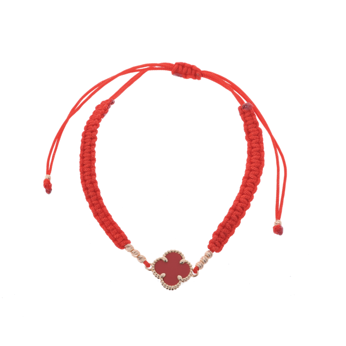 Браслет шамбала у стилі Van Cleef з червоного золота (vancleefкрмал)