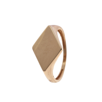 Каблучка без каменів друк жіночий з червоного золота (1008727101)