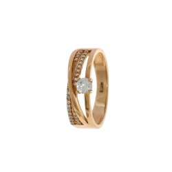Каблучка з каменем з червоного золота (1105268101)