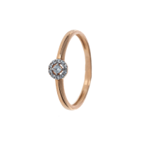 Кольцо с камнем из красного золота (111334)