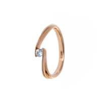 Каблучка з каменем з червоного золота (163-0023)