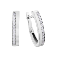 Серьги с камнем из белого золота (3с153/01б)