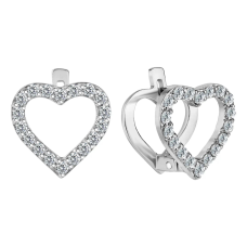 Серьги с камнем из белого золота (3с341/01б)