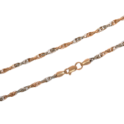 Ланцюжок плетіння водоспад червоне золото (1106/1-б)