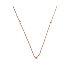 Ланцюг-кольє без каменів з кульками червоне золото (3-0304.30.7)