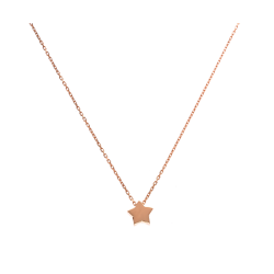 Ланцюг-кольє без каменів зірка червоне золото (50005400)