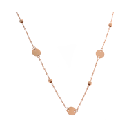 Цепочка-колье без камня с монетками красное золото (7005991101)