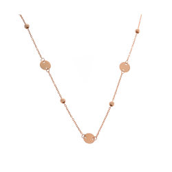 Ланцюг-кольє без каменів з монетками червоне золото (7005991101)
