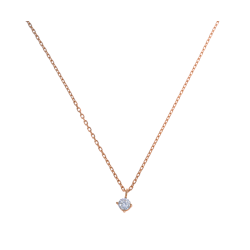 Ланцюг-кольє з каменем в'язаний з червоного золота (811026)