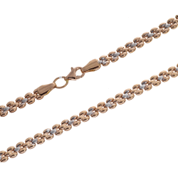 Ланцюжок без каменів червоне золото (мозайка)