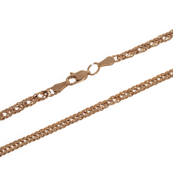 Ланцюжок плетіння рембо червоне золото (рембо5.0)