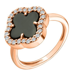 Каблучка Van Cleef з агатом з червоного золота (1к301/67б)