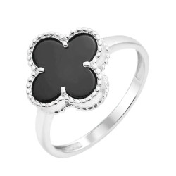 Кольцо Van Cleef с агатом из белого золота (3к123/67б)