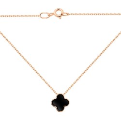 Золотий ланцюжок-кольє Конюштна з агатом червоне золото (1н104/67б)