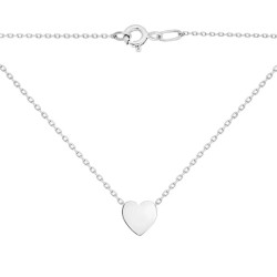 Золотий ланцюжок-кольє Серце біле золото (3н135/00б)