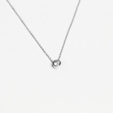 Серебряная цепь-колье с фианитом (Кл2Ф/415)