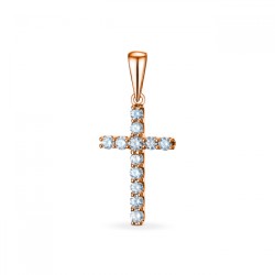 Золотий хрестик з діамантом (468)