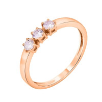 Каблучка з каменем з червоного золота (1к108/01б)