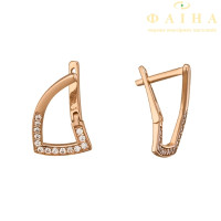 Серьги с камнем из красного золота (2106482101)