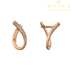 Сережки з каменем з червоного золота (2106476101)