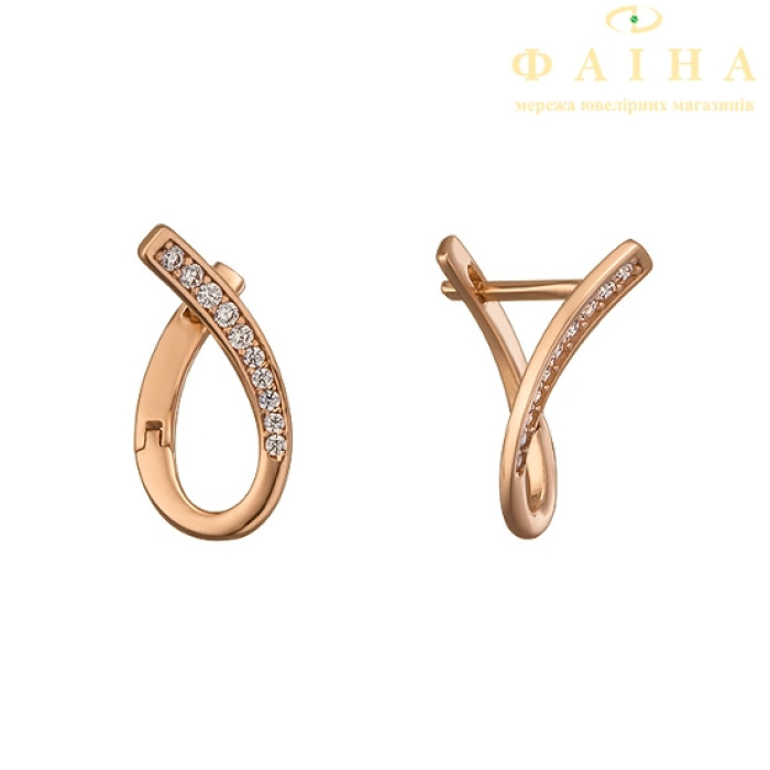 Сережки з каменем з червоного золота (2106476101)
