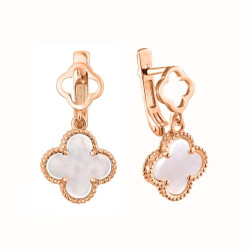 Серьги Van Cleef с агатом из красного золота (1с200/68б)