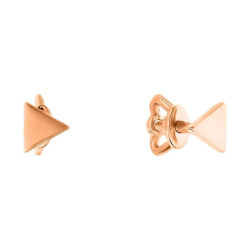 Сережки-пусети без каменів трикутники з червоного золота (1с224/00б)