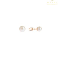 Золоті сережки-пусети з перлами (2100108101)