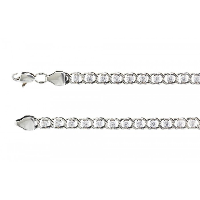 Срібний браслет фіаніт (р1703л)