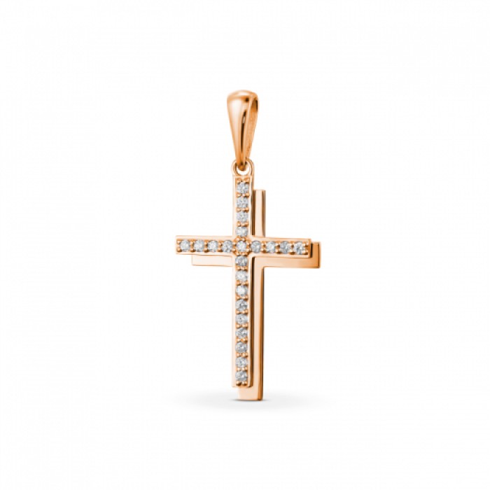 Золотий хрест з діамантом (433)