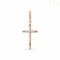 Золотий хрест з діамантом (П313)