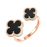 Каблучка Van Cleef з агатом з червоного золота (1к146/67б)