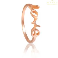 Кольцо без камня Love из красного золота (1453000)